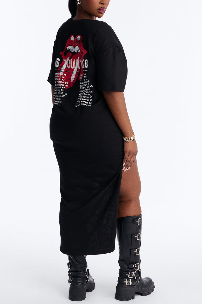 The Rolling Stones High Low Tee - Black