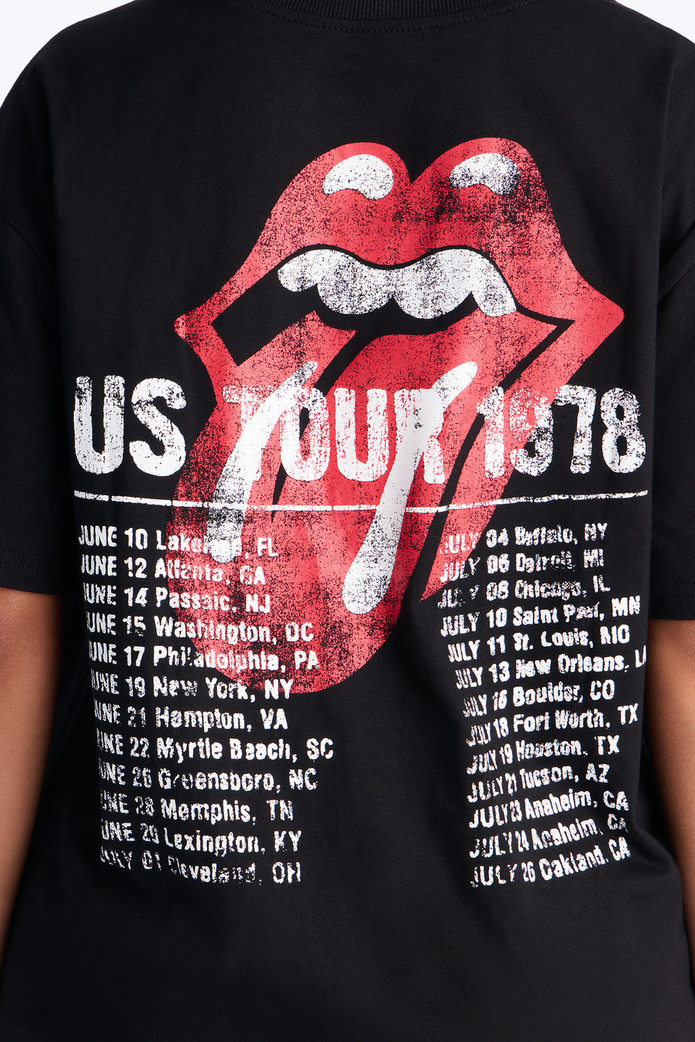The Rolling Stones High Low Tee - Black